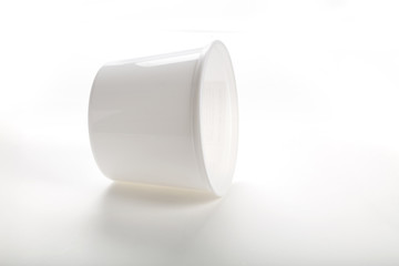 White Plastic Tub Bucket Container