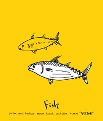 해산물 일러스트 / 손으로 그린 수산물 그림