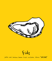 해산물 일러스트 / 손으로 그린 수산물 그림