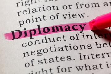 definition of diplomacy - obrazy, fototapety, plakaty