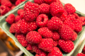 Fresh red raspberry