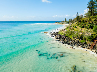 Coolangatta and Snapper Rocks from an aerial view