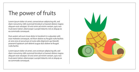Fruits vector illustration to apply an informative text