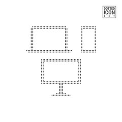 Gadgets Dot Pattern Icon. Gadgets Dotted Icon Isolated on White Background. Vector Icon of Gadgets