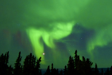 Fototapeta na wymiar AURORA IN ALASKA