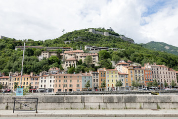 Fototapeta na wymiar The historical town in Grenoble, France