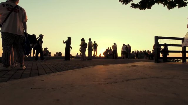 Taiwan - Kenting - Sunset with people in foreground - Timelapse