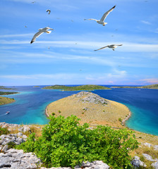 Kornati islands national park.Landscape in the Adriatic sea.Croatia.