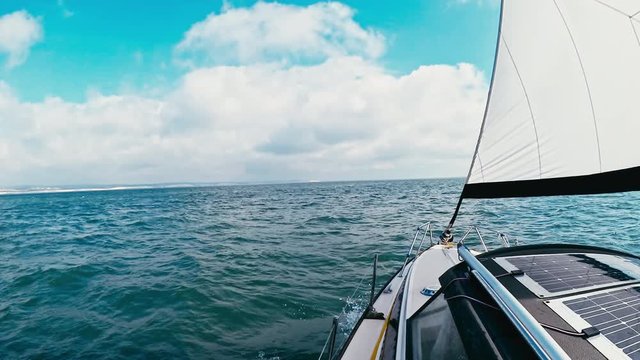sailing at open seas