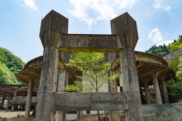 兵庫県朝来市の廃墟 神子畑選鉱所跡