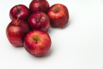 Fototapeta na wymiar Red apple with white copy space