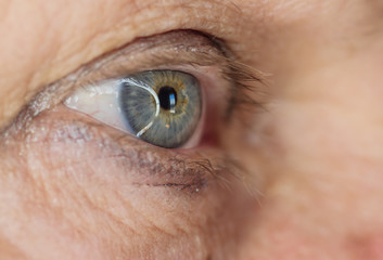 Human eye, macro shoot. Selective focus.