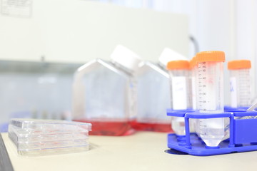 laboratory test tubes.