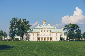 Park in Lomonosov, a suburb of St. Petersburg in the summer