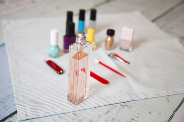 Nail care products, cosmetics and perfume