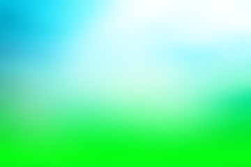 spring blurred background, blue green gradient horizon, background for design, fresh spring light