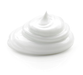 cosmetic cream on white background