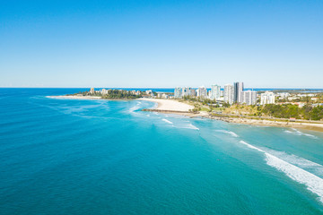 Kirra, Coolangatta and Snapper Rocks from an aerial view