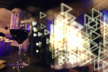 glass restaurant table wine serving