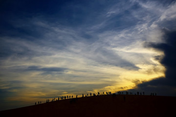 People in the desert