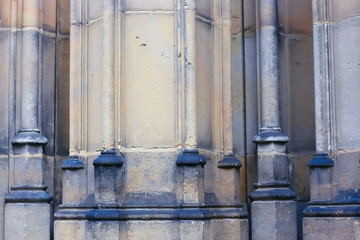 castle in czech republic / panoramic view ancient medieval castle in czech republic, tourist site of history