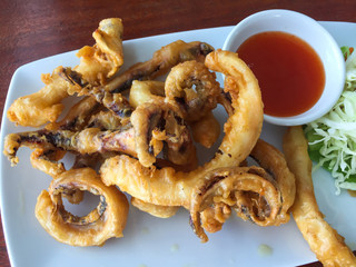 Deep fried squid
