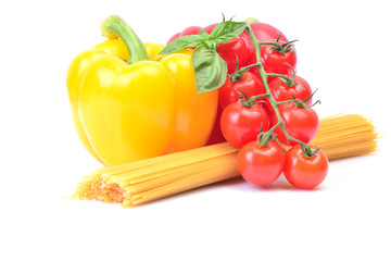 Spaghetti with vegetables