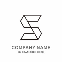Monogram Letter S Geometric Square Architecture Interior Construction Business Company Stock Vector Logo Design Template