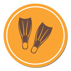 Diving flippers icon