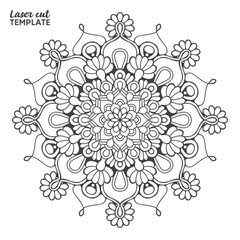 Laser cutting mandala