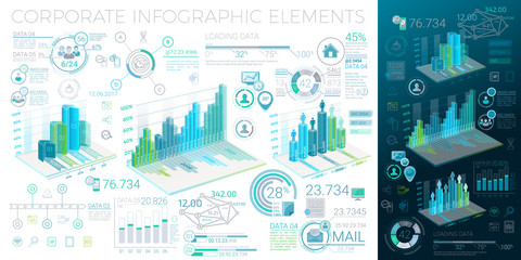 Fototapeta na wymiar Corporate Infographic Elements