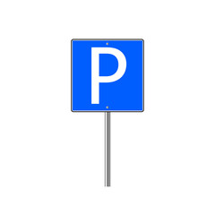 Blue parking sign vetor