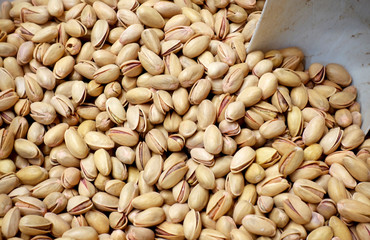Pistachio nuts close-up