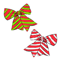 Xmas seasonal collection, Christmas candy clipart isolated vecto