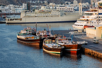 The traditional Dhow. Sultanate of Oman. .