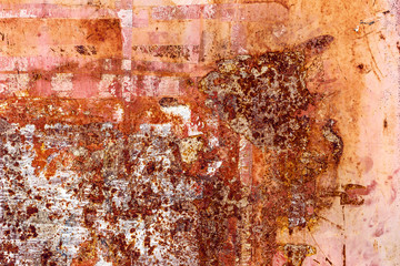 Rusty red metal surface