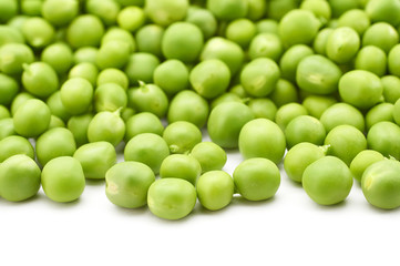 Fresh young green peas healthy food
