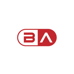 Initial Letter BA Logo Template Design