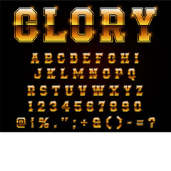 Set of gold alphabet or numeric. easy to modify