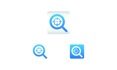 search icon with game symbol. search web icon vector icon in various style 