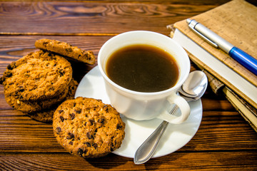 Coffee Break - Notepad and Pen along with coffee 