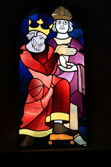 2 Stain glass figures
