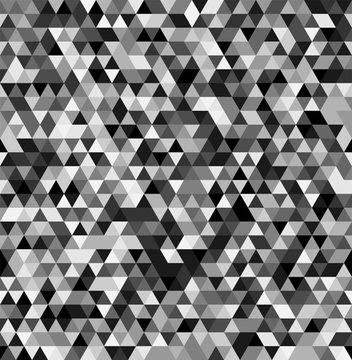 Abstract Triangle Geometrical Seamless Black and White Background