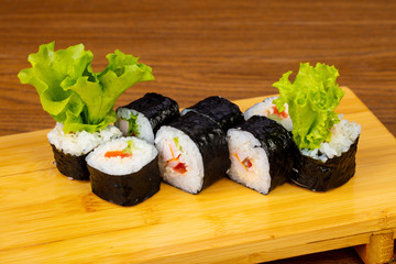 Delicious ceasar sushi rolls