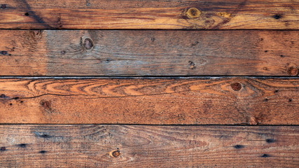 Original wooden background of thin old boards