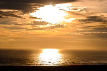 Beautiful sunset over the water