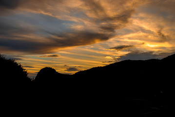 Beautiful sunset over mountain