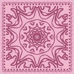 vector illustration. pattern with floral mandala, decorative border.