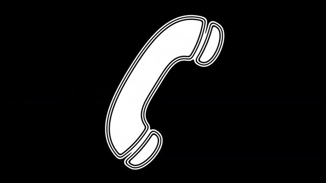 Call. Looping footage has 4K resolution. Encoder Prores 4444.