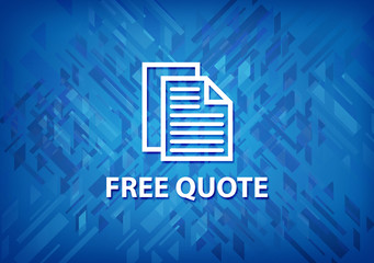 Free quote blue background